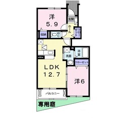 大阪狭山市駅 徒歩29分 1階の物件間取画像